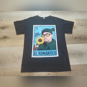 Alstyle Black Bad Bunny "El Romántico" Graphic Tee Sz M